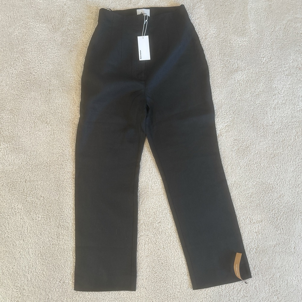 Reformation Black Linen Pants